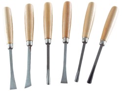 Dláta řezbářská s dřevěnou rukojetí, sada 6ks, délka dlát 170mm, EXTOL CRAFT (obrázek pro) Dláta řezbářská s dřevěnou rukojetí, sada 6ks, délka dlát 170mm, EXTOL CRAFT