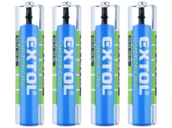 Baterie zinko-chloridové, 4ks, 1,5V AAA (LR03), EXTOL ENERGY (obrázek pro) Baterie zinko-chloridové, 4ks, 1,5V AAA (LR03), EXTOL ENERGY