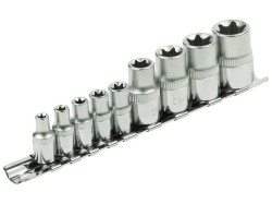 Klíče nástrčné vnitřní TORX , sada 9ks, 1/4″, E5-E6-E7-E8-E10, 1/2″, E12-E14-E16-E18, CrV, EXTOL PREMIUM (obrázek pro) Klíče nástrčné vnitřní TORX , sada 9ks, 1/4″, E5-E6-E7-E8-E10, 1/2″, E12-E14-E16-E18, CrV, EXTOL PREMIUM