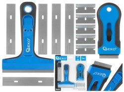 Sada škrabek a náhradních břitů, 12 ks GEKO (obrázek pro) Sada škrabek a náhradních břitů, 12 ks GEKO