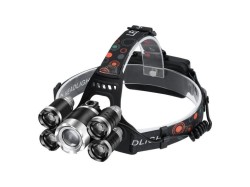 Čelovka (nabíjecí) 5xLED 1xT6 zoom + 4xQ5 KRAFT&DELE (obrázek pro) Čelovka (nabíjecí) 5xLED 1xT6 zoom + 4xQ5 KRAFT&DELE