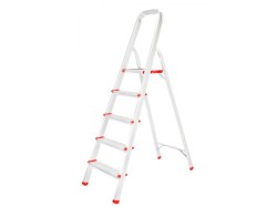 Hliníkové schůdky, 5 stupňů, skládací, jednostranné - MAR-POL (obrázek pro) Hliníkové schůdky, 5 stupňů, skládací, jednostranné - MAR-POL