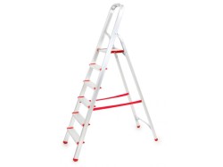 Hliníkové schůdky, 6 stupňů, skládací, jednostranné - MAR-POL (obrázek pro) Hliníkové schůdky, 6 stupňů, skládací, jednostranné - MAR-POL