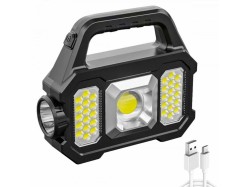 Aku svítilna s powerbankou, solární (obrázek pro) Aku svítilna s powerbankou, solární