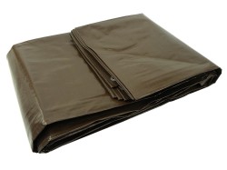 Krycí plachta nepromokavá extra hrubá 10x10m hnědá (obrázek pro) Krycí plachta nepromokavá extra hrubá 10x10m hnědá